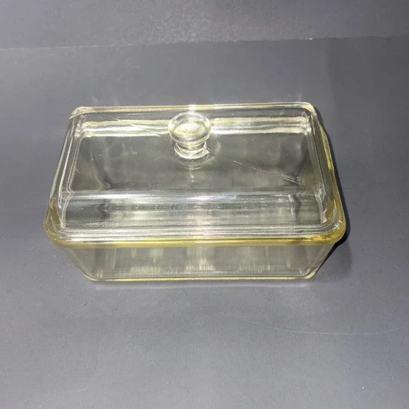 Vintage 1940's Westinghouse Glass Refrigerator Storage Dish w/Lid 9"x5" - Picture 3 of 14